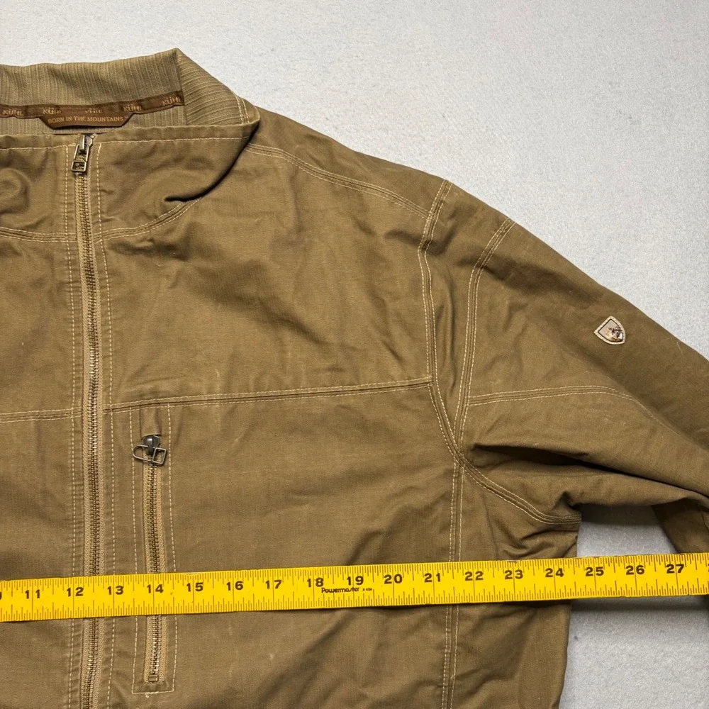 Kuhl Burr Jacket Mens XL Brwn Full Zip Rugged Canvas Workwear Outdoor Style 1052
